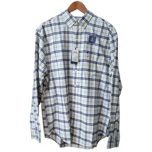 Izod Saltwater NWT Newport Oxford Relaxed Classic Stretch Plaid Size Large